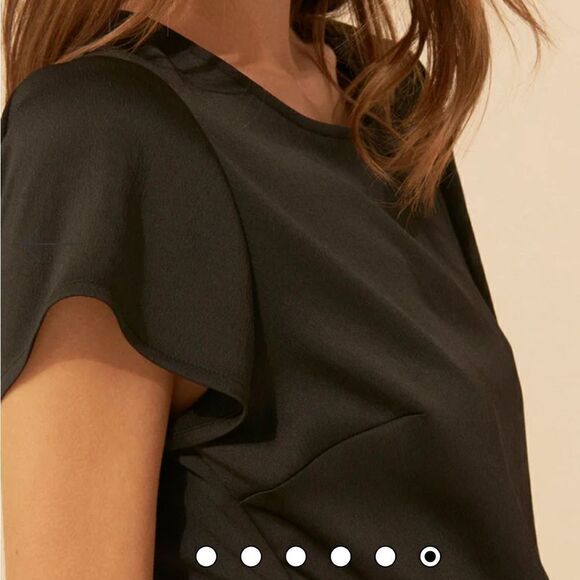 BA&SH Ritz Cutout RARE Midi Classic Slit Dress size 4 NWT - Picture 4 of 14